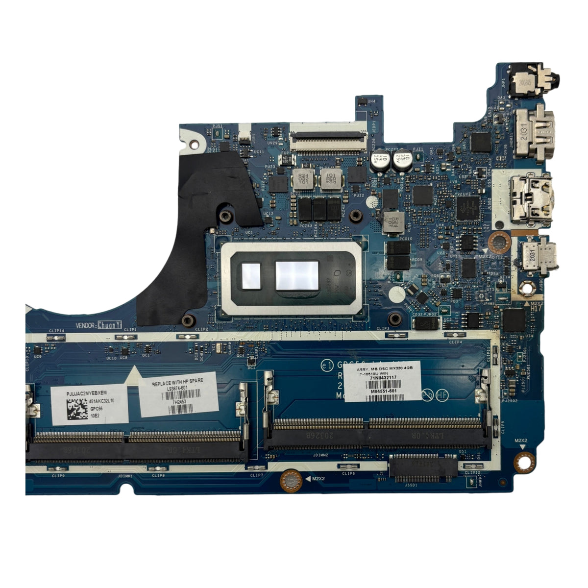 HP Envy X360 15-ED Motherboard LA-J492P L93873-601 with i5-10210U CPU MX330-4GB