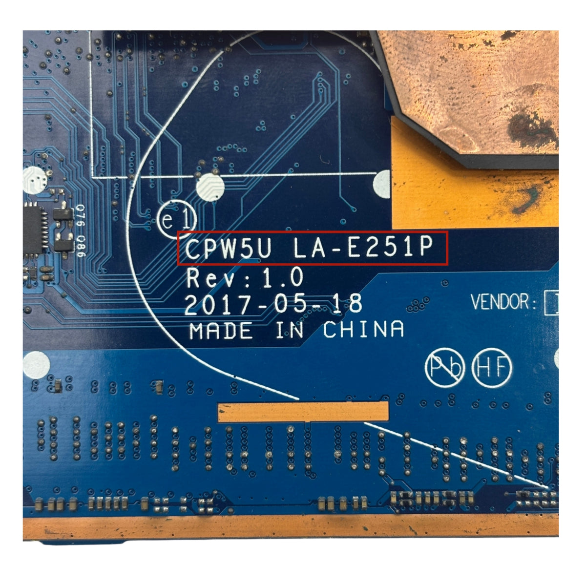 HP ZBook 15 Studio G4 Motherboard LA-E251P 921017-601 with i7-7700HQ CPU M1200-4GB