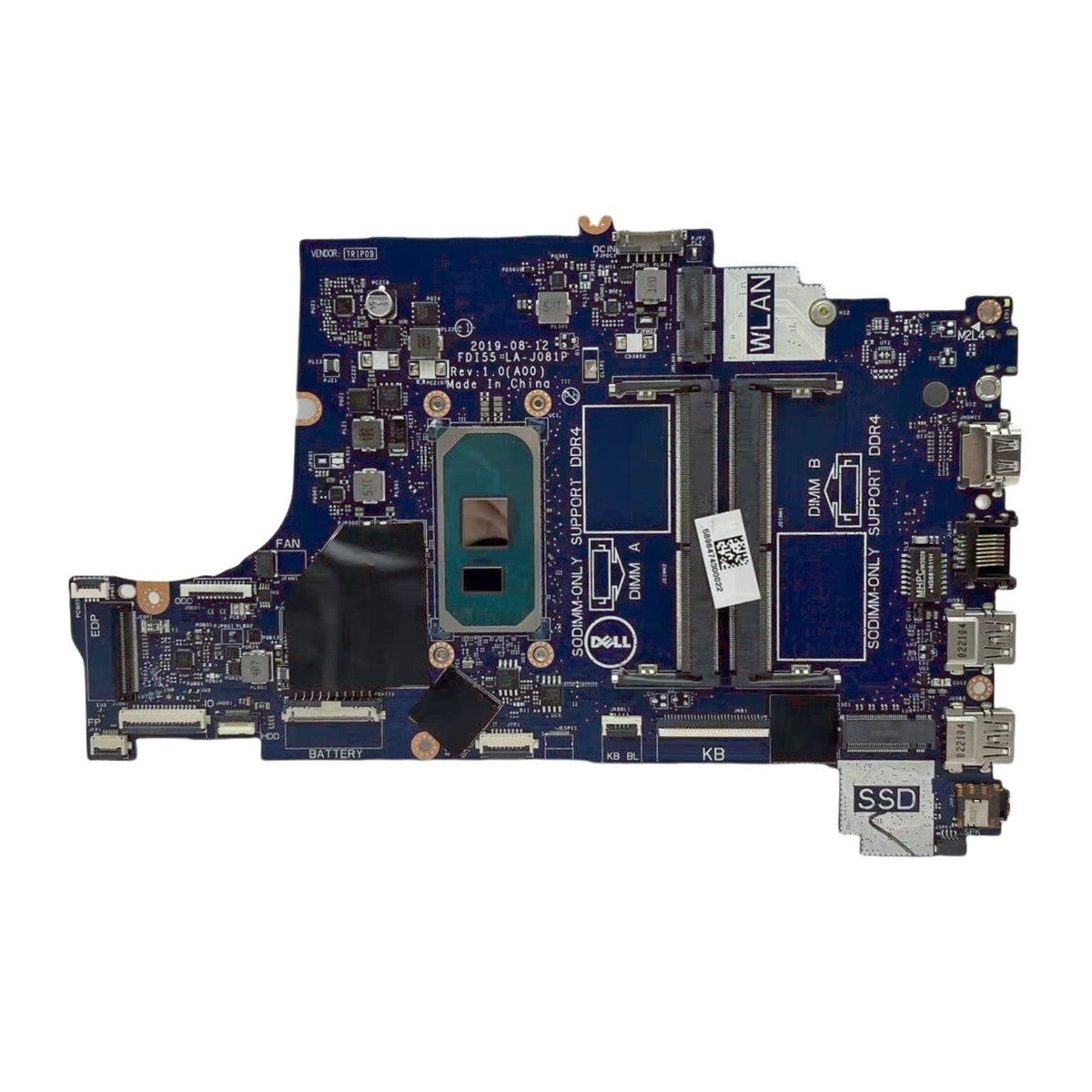 Dell Inspiron 15-3593 Motherboard LA-J081P CN-052X6W with i3-1005G1 CPU - Bighao-era Laptop Part