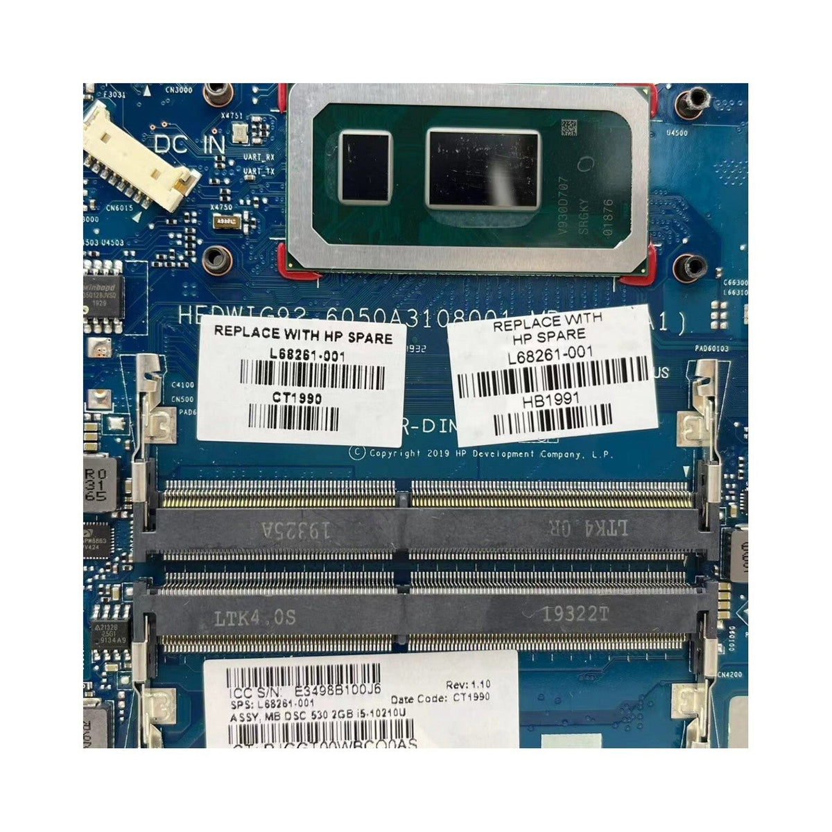HP 14-CF Motherboard 6050A3108001 L68261-001 with i5-10210U CPU 530-2GB - Bighao-era Laptop Part
