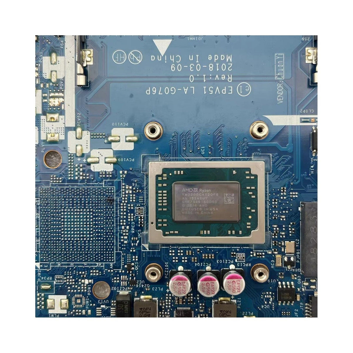 HP 15-DB 255 G7 Motherboard LA-G076P L20666-601 with R3-2200U CPU - Bighao-era Laptop Part