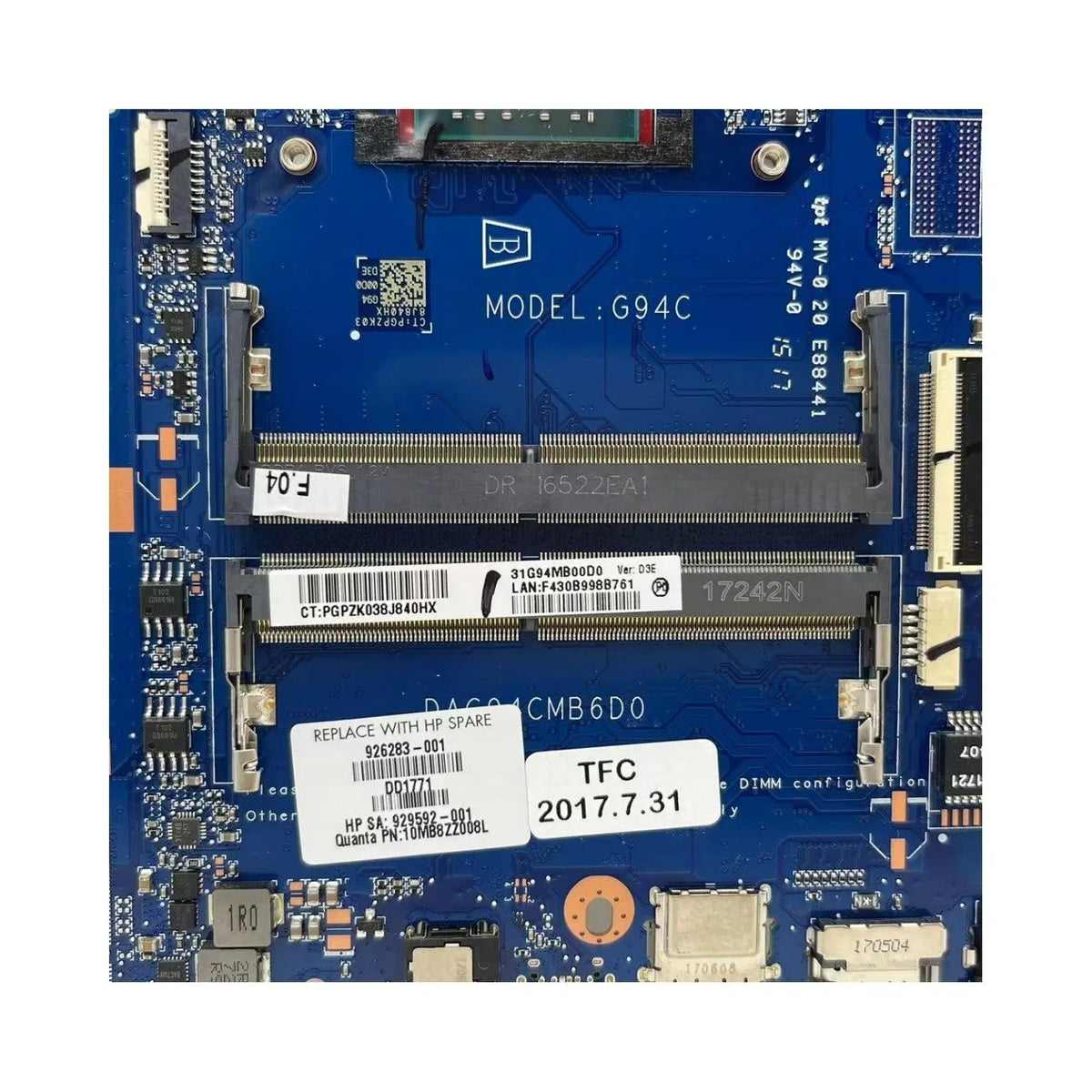 HP Pavilion 15-CD Motherboard DAG94CMB6D0 926283-601 with A9-9420P CPU - Bighao-era Laptop Part