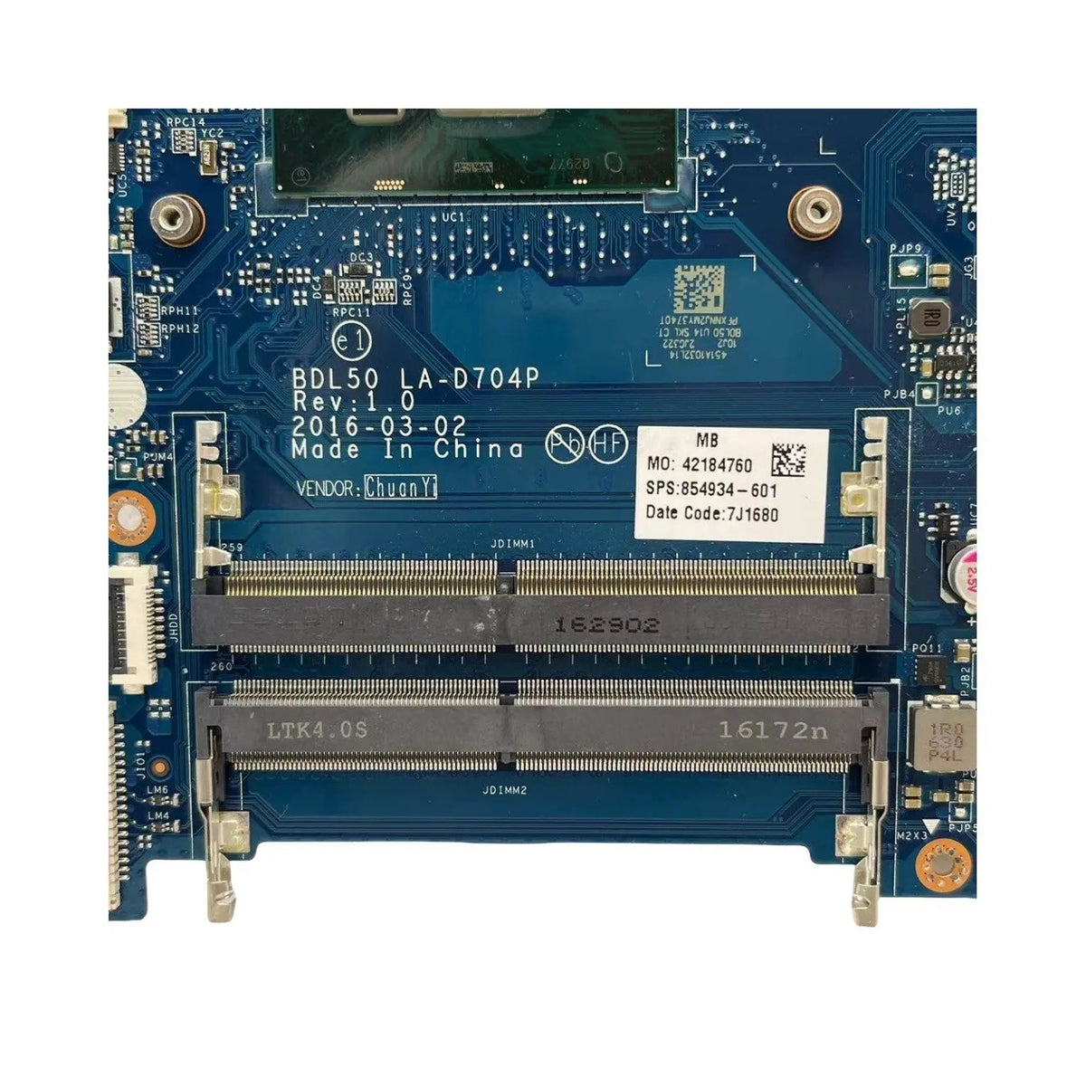 HP 15-AY Motherboard LA-D704P 854934-601 with i7-6500U CPU - Bighao-era Laptop Part