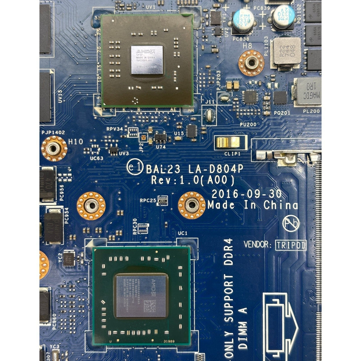 Dell Inspiron 15‑5565 Motherboard LA-D804P CN-0K6473 with A6-9200P CPU R5 M430-2GB - Bighao-era Laptop Part