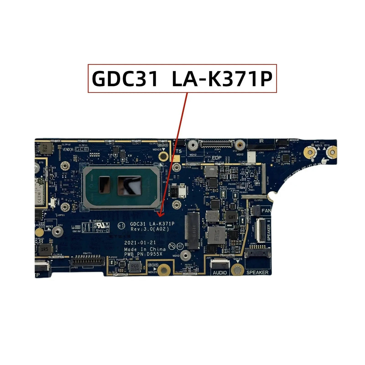 Dell Latitude 7320 Motherboard LA-K371P i7-1185G7 32GB RAM 95TWY 095TWY - Bighao-Era Laptop part