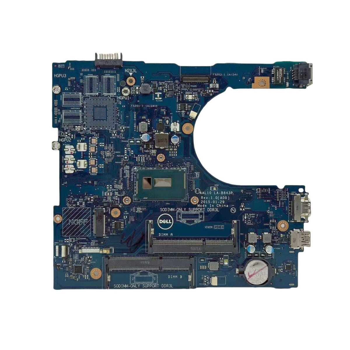 Dell Inspiron 5558 Motherboard LA-B843P CN-04CN4G with i3-5015U CPU - Bighao-era Laptop Part