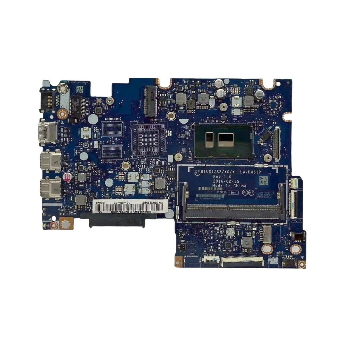 Lenovo FLEX 4-1570 Yoga 510-15ISK Motherboard LA-D451P 5B20L45901 with i3-6100U CPU - Bighao-era Laptop Part