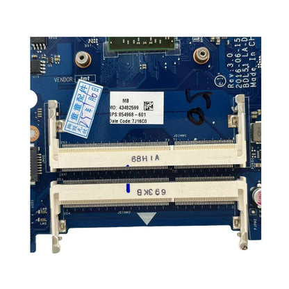 HP Pavilion 15-BA Motherboard LA-D711P 854968-601 with E2-7110 CPU - Bighao-era Laptop Part