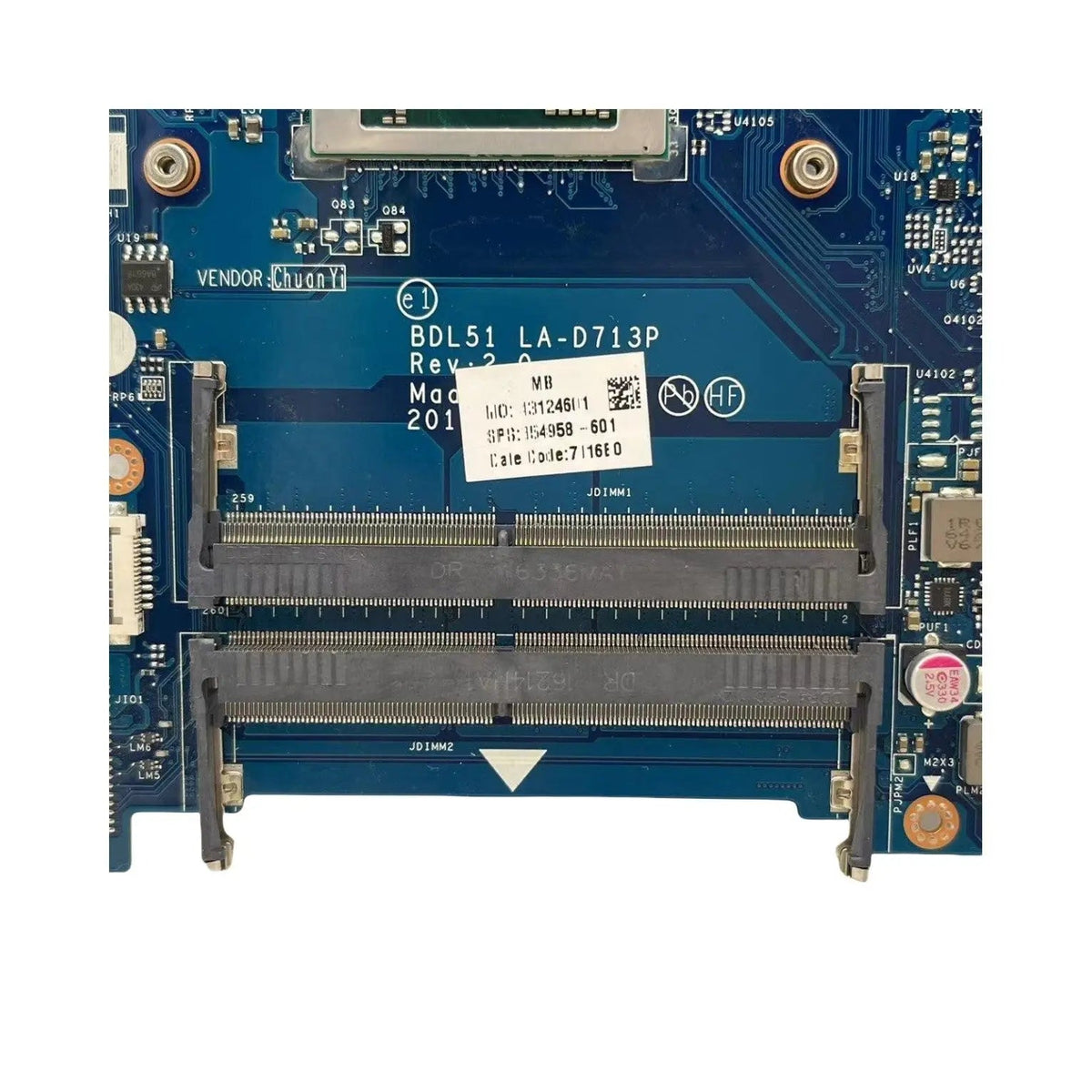 HP Pavilion 15-BA Motherboard LA-D713P 854958-601 with AMD A10-9600P CPU - Bighao-era Laptop Part