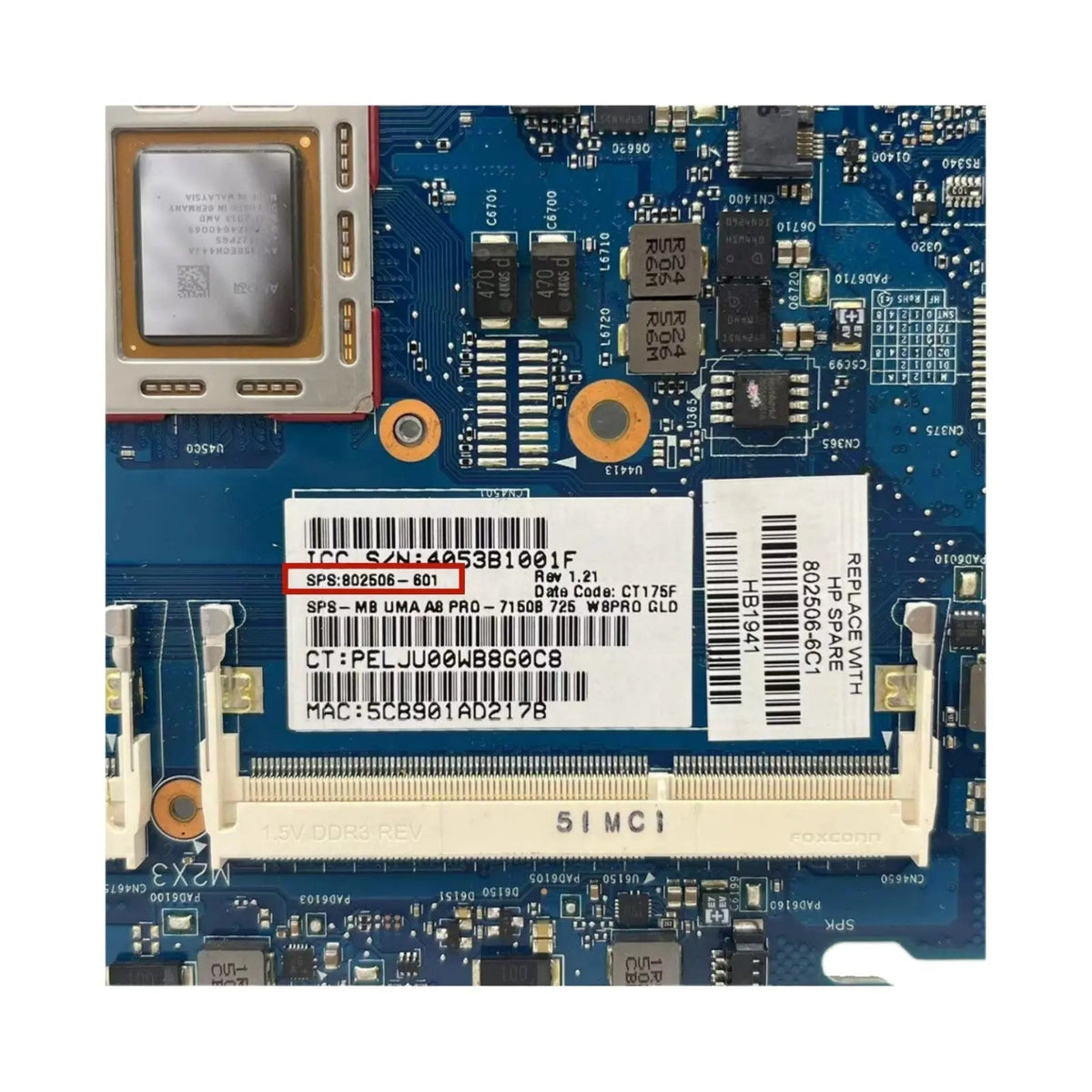 HP Elitebook 725 G2 Motherboard 6050A2631301 802506-601 with A8 Pro?7150B CPU - Bighao-era Laptop Part
