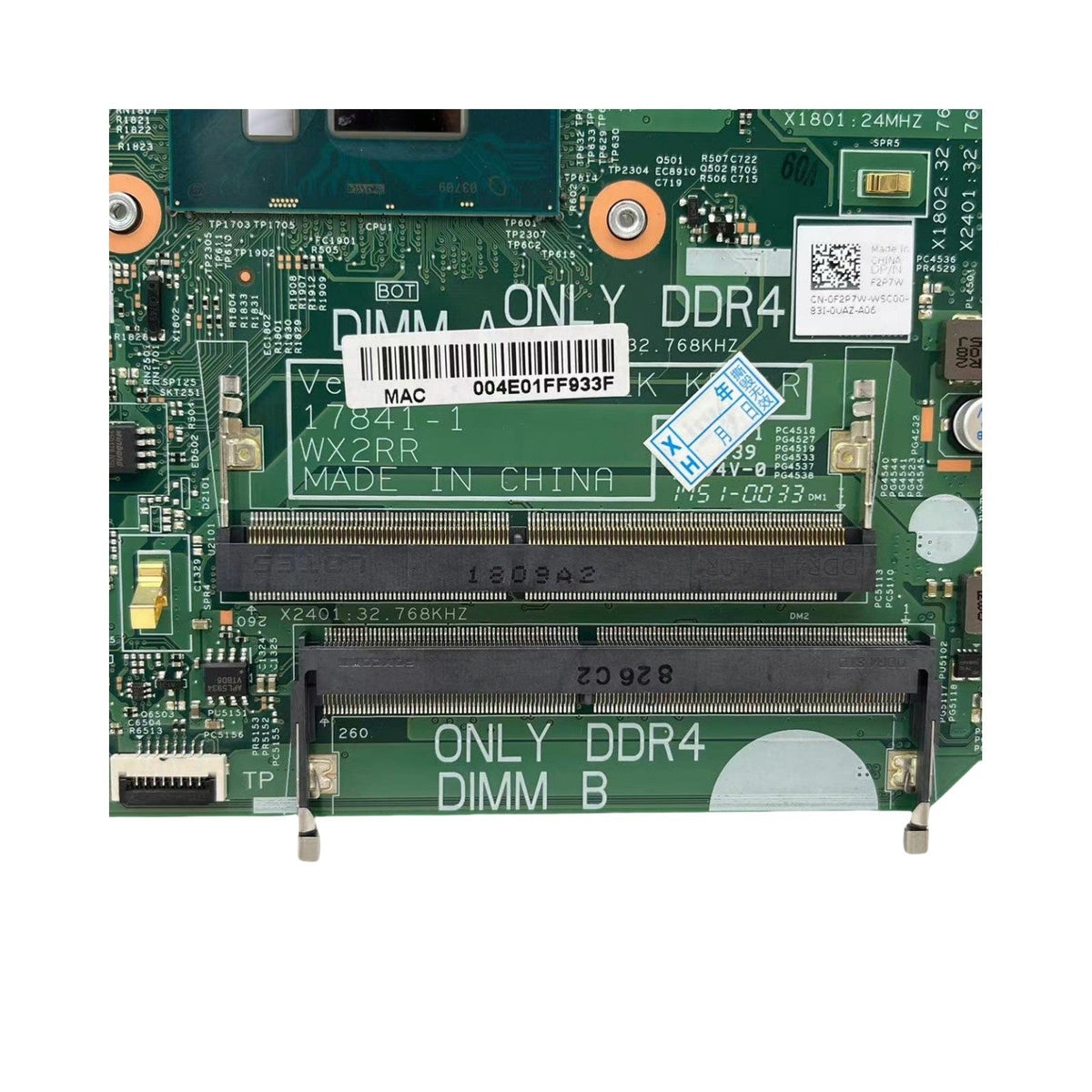 Dell Inspiron 15‑3576 Motherboard 17841-1 CN‑0F2P7W with i7-8550U CPU Radeon 520-2GB - Bighao-era Laptop Part