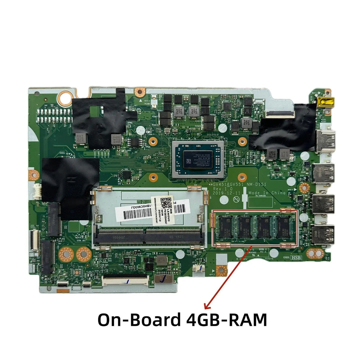 Lenovo IdeaPad V15-ADA V14-ADA Motherboard NM-D151 5B20S44347 with YM3150 4GB-RAM - Bighao-era Laptop Part