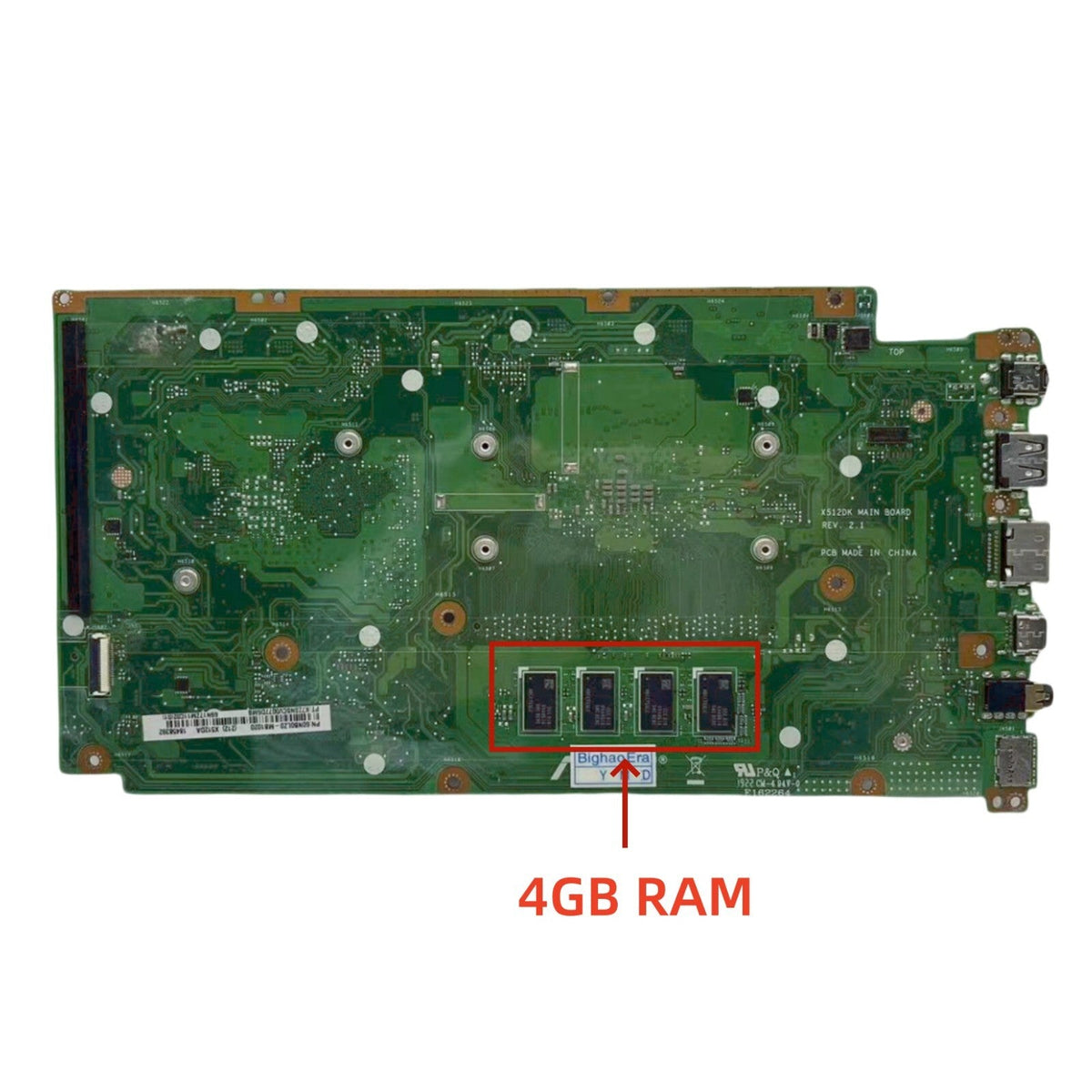 ASUS Vivobook X512DK F512DA Motherboard with AMD R3-3200U CPU 0GB/4GB-RAM - Bighao-era Laptop Part