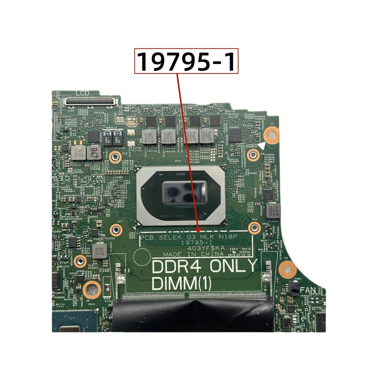 Dell G3 3500 Motherboard 19795-1 CN-028HKV with I5-10300H CPU GTX1650-4GB - Bighao-era Laptop Part