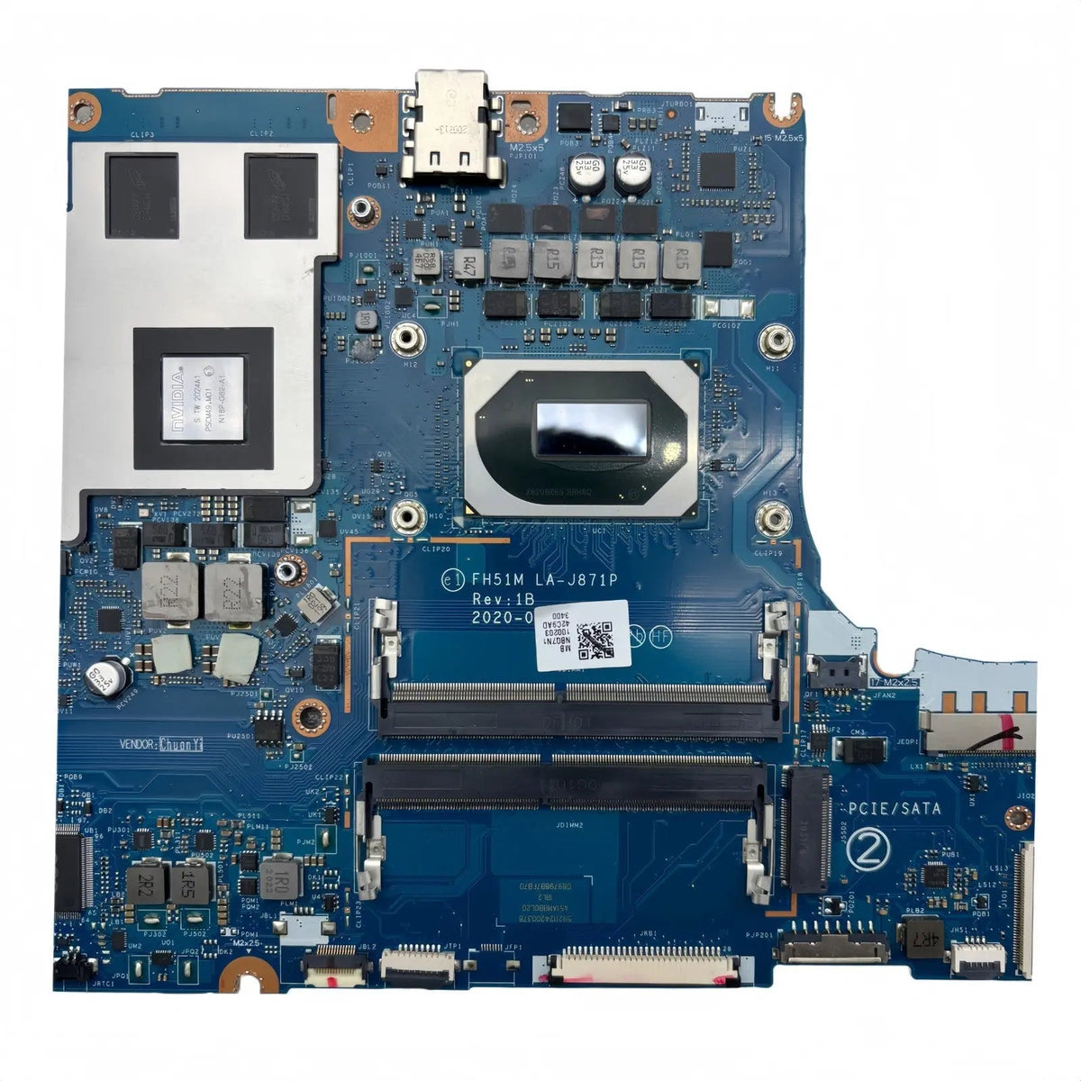 Acer Nitro 5 AN515-55 motherboard LA-J871P NB.Q7R11.001 NB.Q7N11.002 with i7-10750H 1650Ti-4GB - Bighao-era Laptop Part