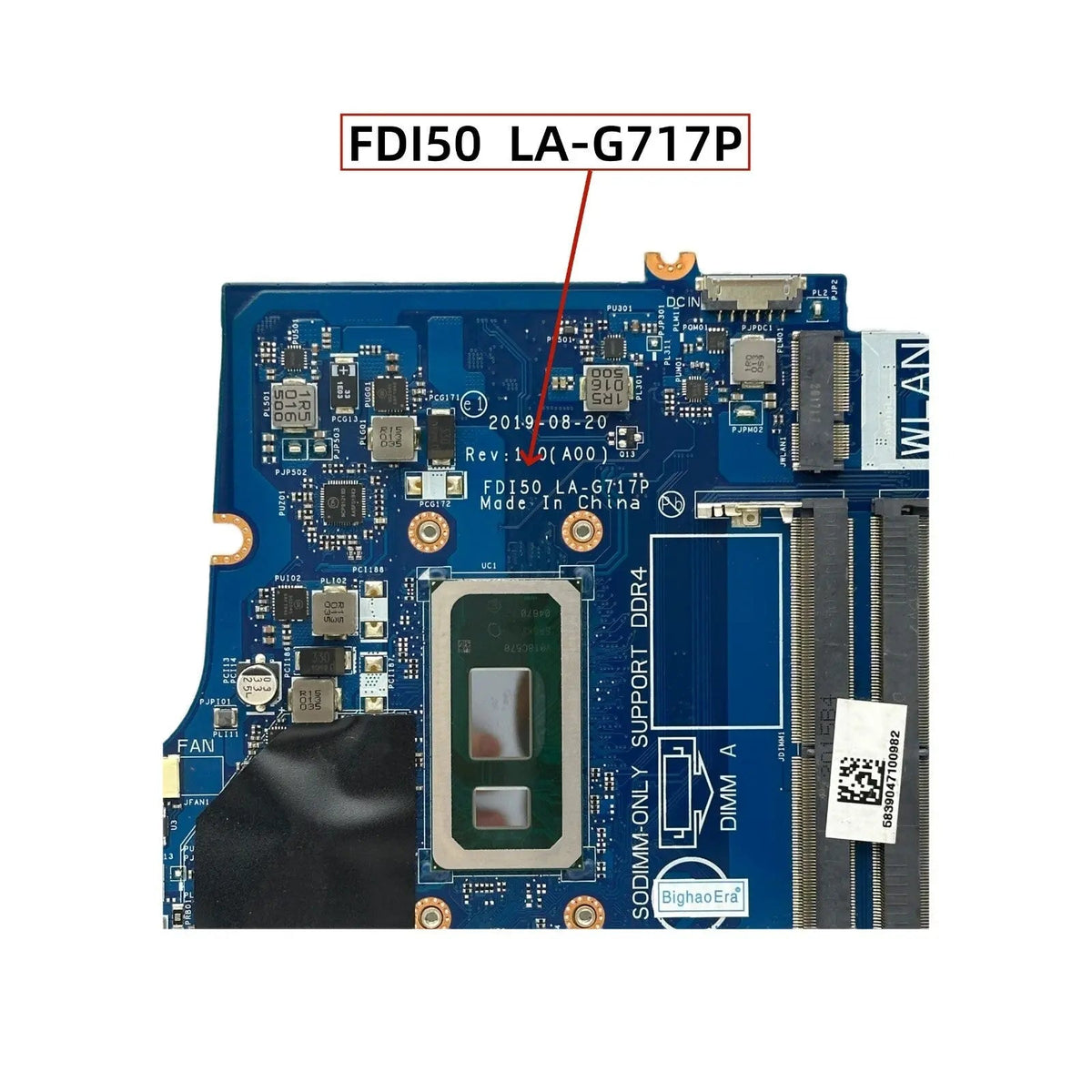 Dell Vostro 3490 Inspiron 3490/3590 Motherboard LA-G717P CN-06FMPV with i5-10210U CPU - Bighao-era Laptop Part
