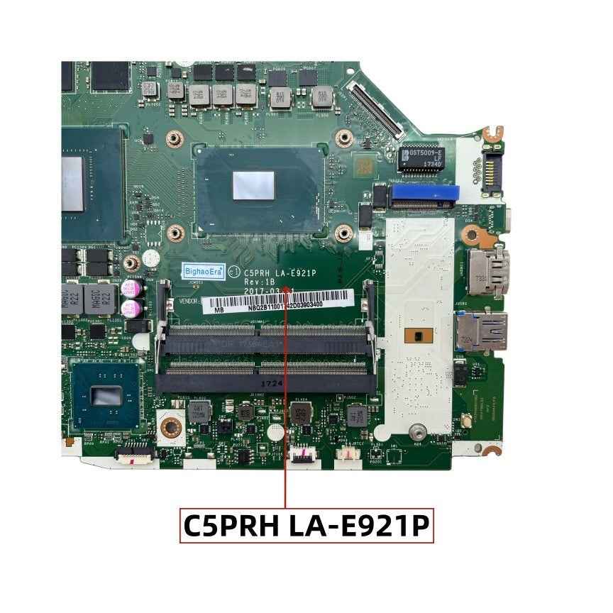 Acer Predator Helios300 G3‑571 G3‑572 Motherboard LA-E921P NB.Q2B11.001 with i7-7700HQ GTX1060-6GB - Bighao-era Laptop Part
