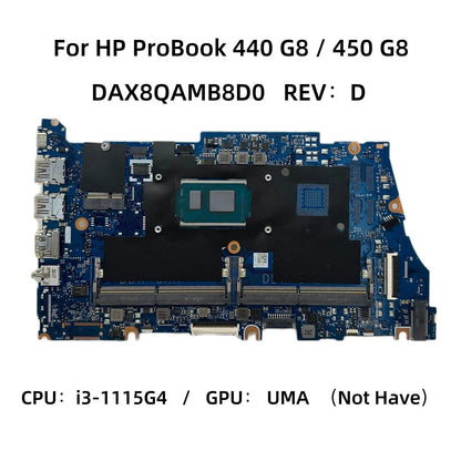 HP ProBook 440/450 G8 motherboard DAX8QAMB8D0 M21696-601 with i3-1115G4 CPU - Bighao-era Laptop Part