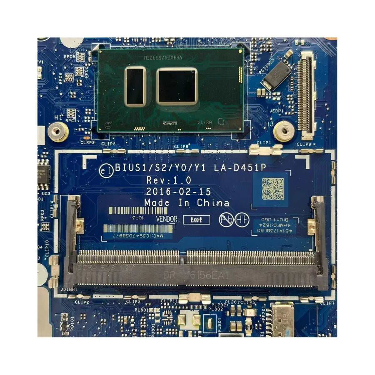 Lenovo FLEX 4-1570 Yoga 510-15ISK Motherboard LA-D451P 5B20L45901 with i3-6100U CPU - Bighao-era Laptop Part