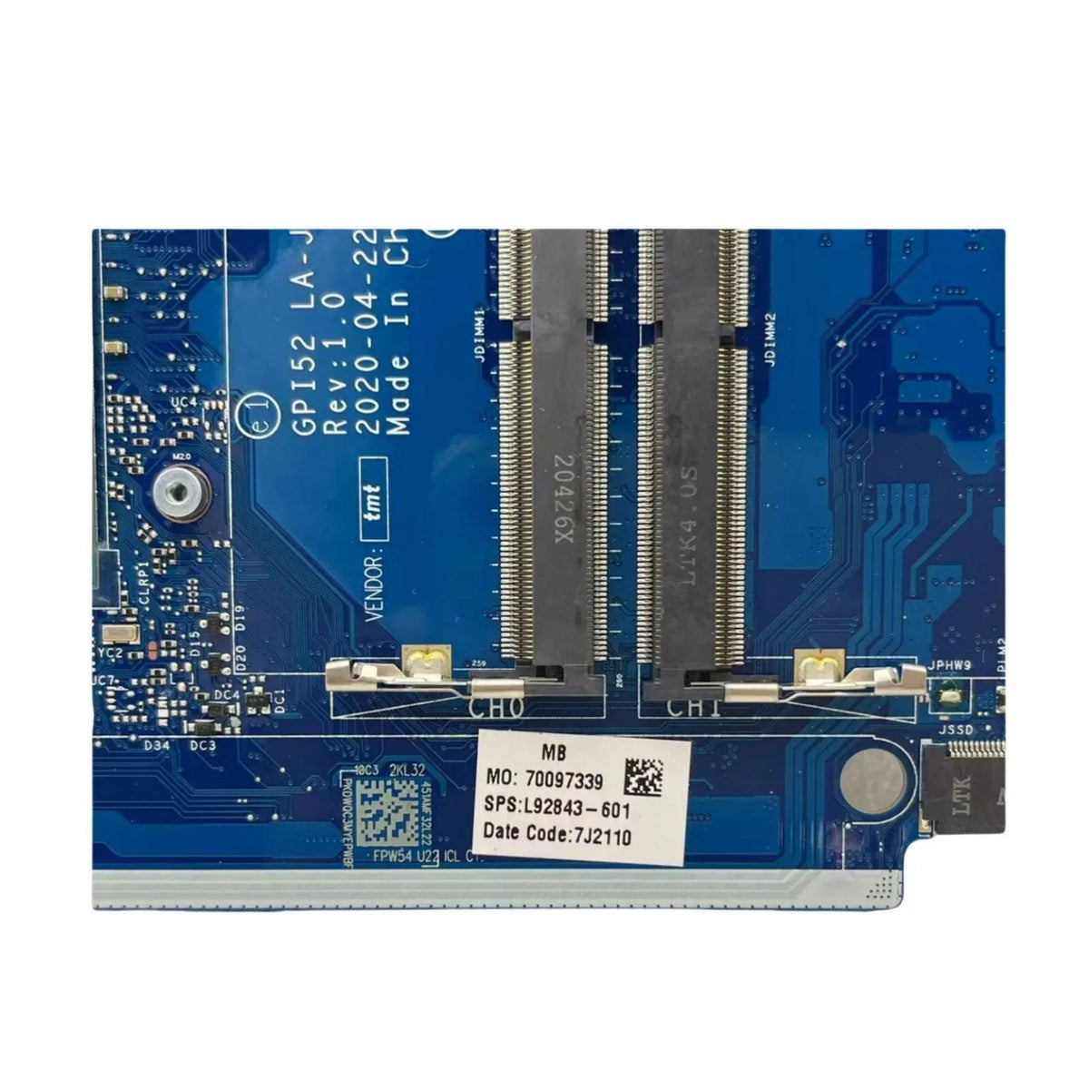 HP 15-DA 250 G7 Motherboard LA-J951P L92843-601 with Core i5-1035G1 CPU - Bighao-era Laptop Part