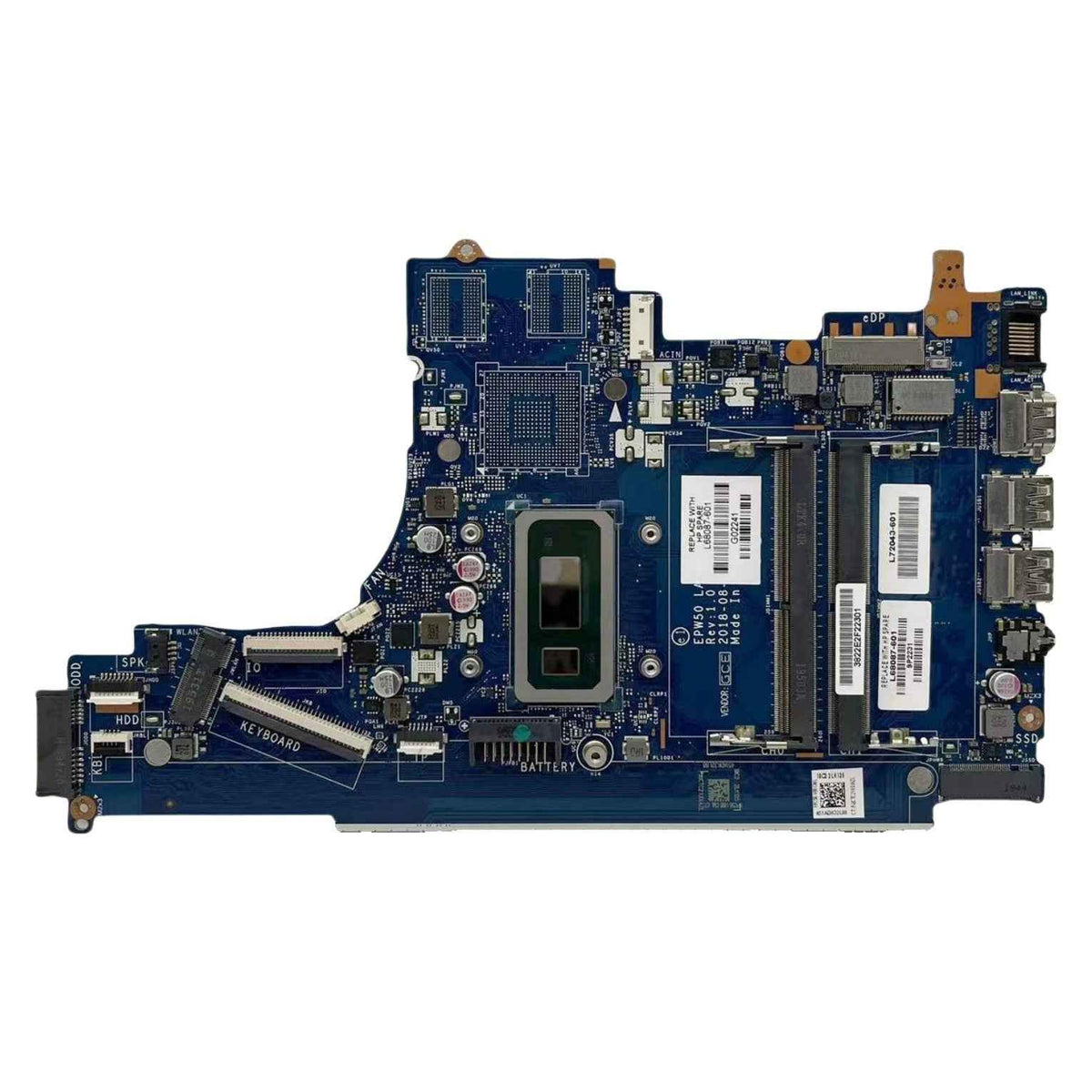 HP 15-DA Motherboard LA-G07FP L68087-601 with i3-10110U CPU - Bighao-era Laptop Part