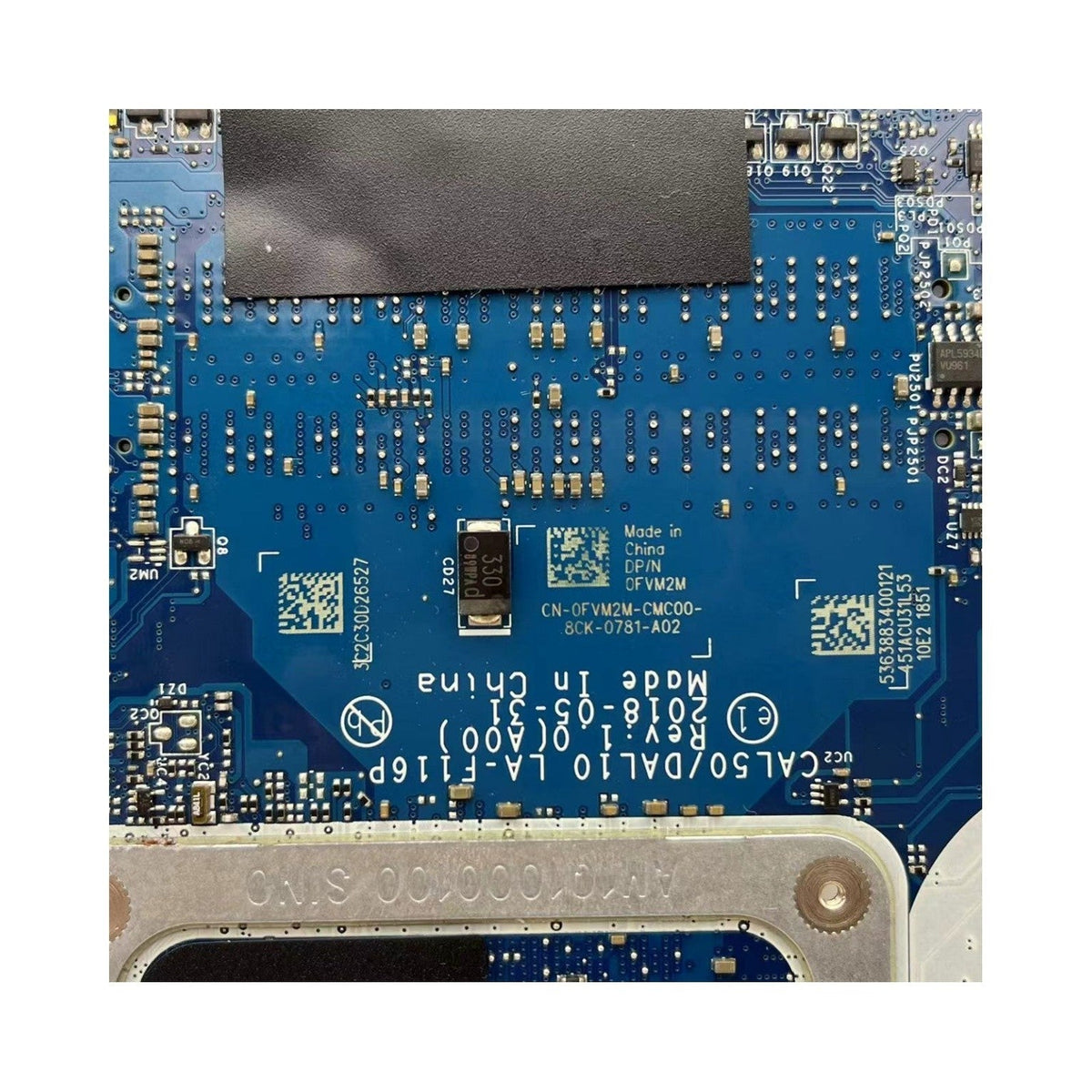 DELL Latitude 3490 Motherboard LA-F116P CN-0FVM2M with i3-7020U CPU - Bighao-era Laptop Part