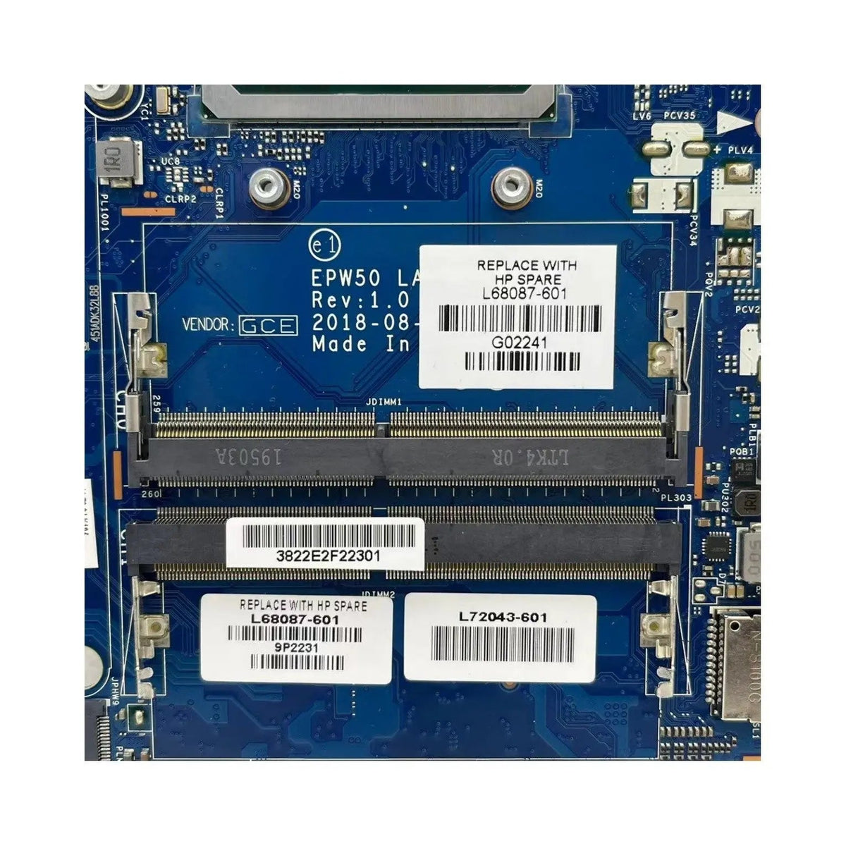 HP 15-DA 250 G7 Motherboard LA-G07FP L49975-601 with i5-8265U CPU - Bighao-era Laptop Part