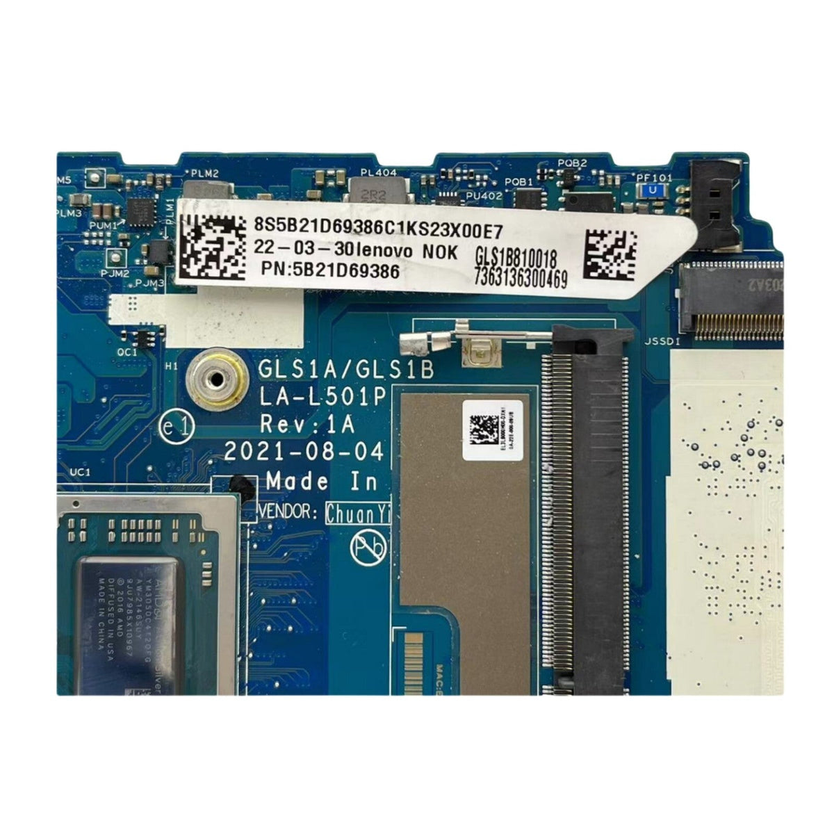 Lenovo IdeaPad 1-15ADA7 Motherboard LA-L501P 5B21D69386 with Athlon 3050U CPU - Bighao-era Laptop Part