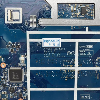 Lenovo ThinkPad E575 Motherboard NM-A871 01HW710 with AMD A6-9500B CPU - Bighao-era Laptop Part