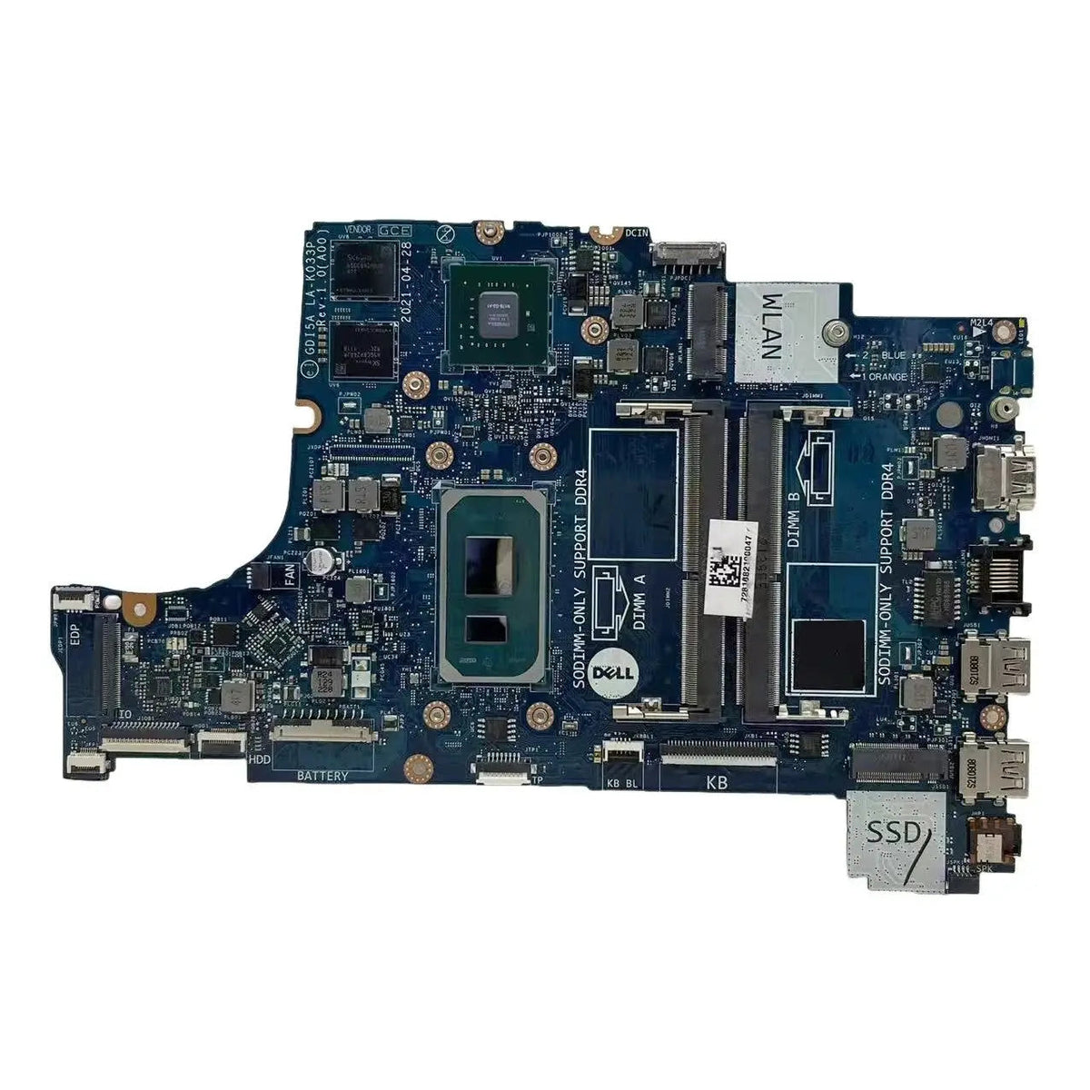 Dell Inspiron 3500 3501 Motherboard LA-K033P CN-0NX5H3 with i7-1165G7 CPU MX330-2GB - Bighao-era Laptop Part