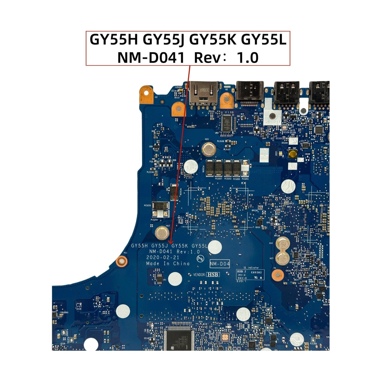 Lenovo Legion 5-15ARH05 Motherboard NM-D041 5B20S72398 with R5-4600H CPU GTX1650Ti-4GB - Bighao-era Laptop Part