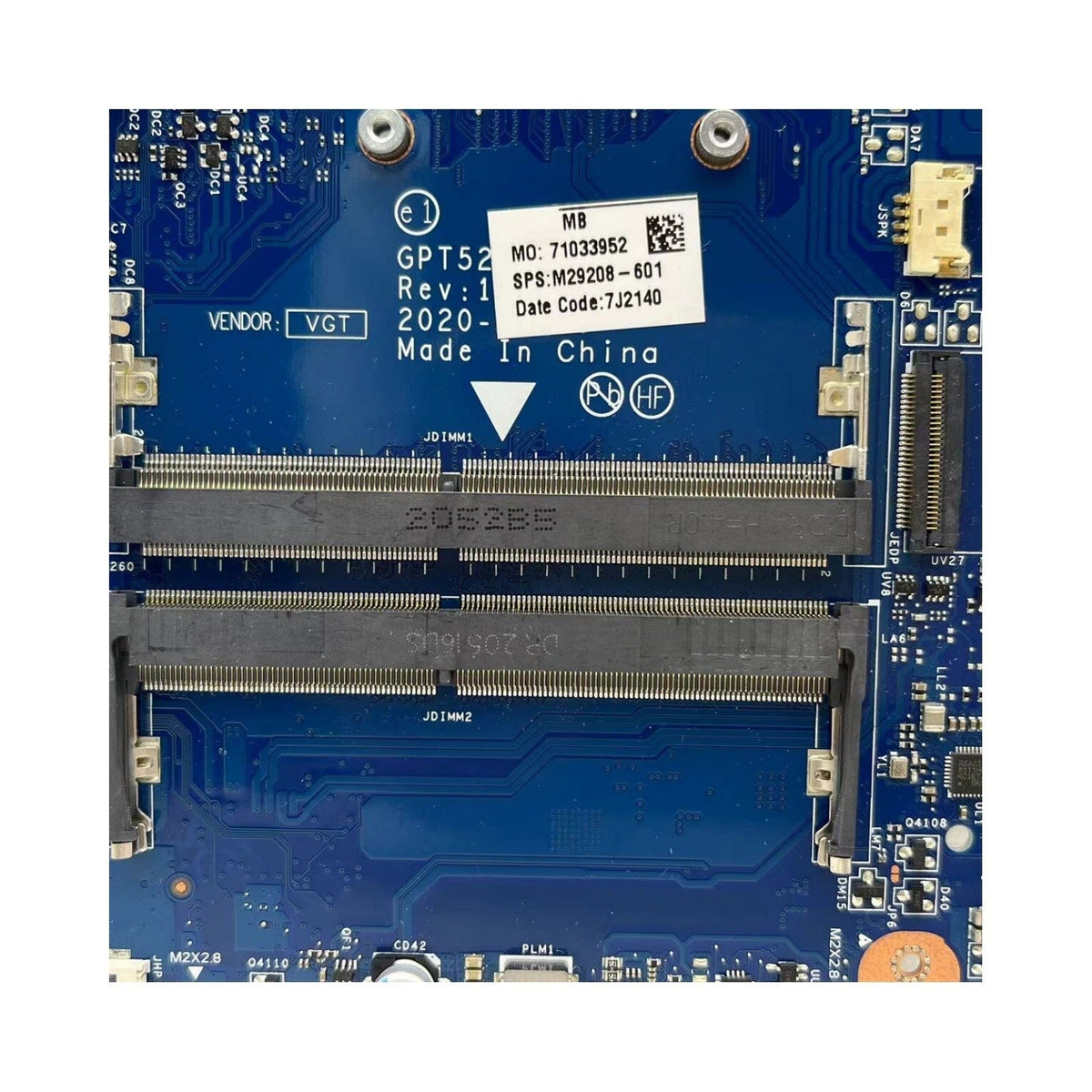 HP 15-DU 15‑DW 250 G8 Motherboard LA-K201P M29208-601 with i3-1115G4 CPU - Bighao-era Laptop Part