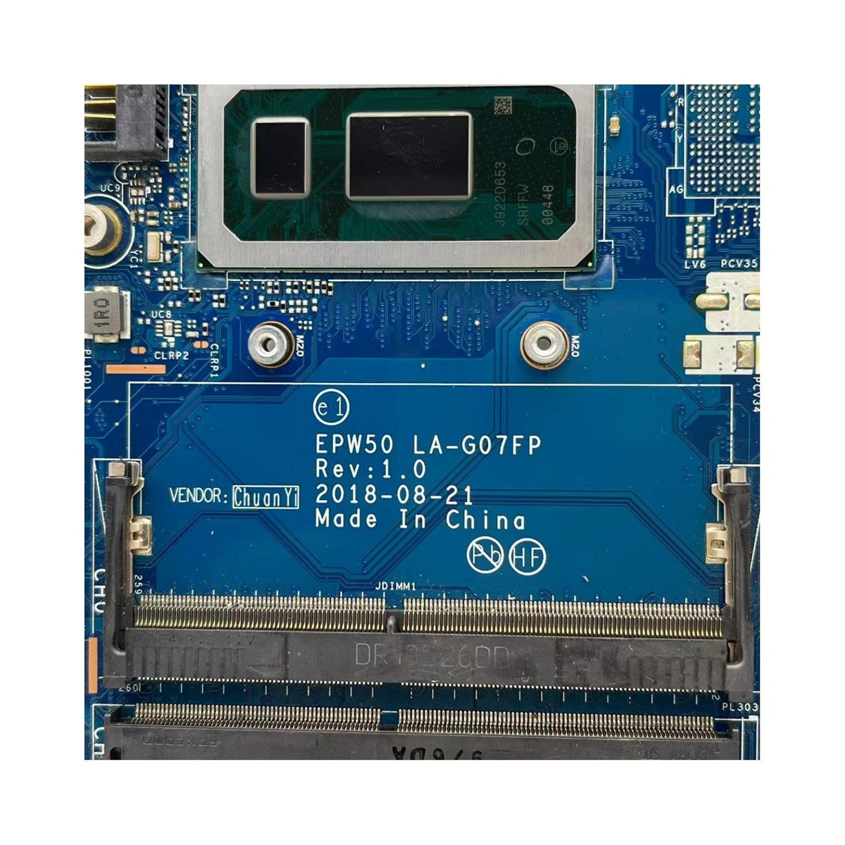 HP 15-DA 250 G7 Motherboard L52746-601 LA-G07FP with i7-8565U CPU - Bighao-era Laptop Part