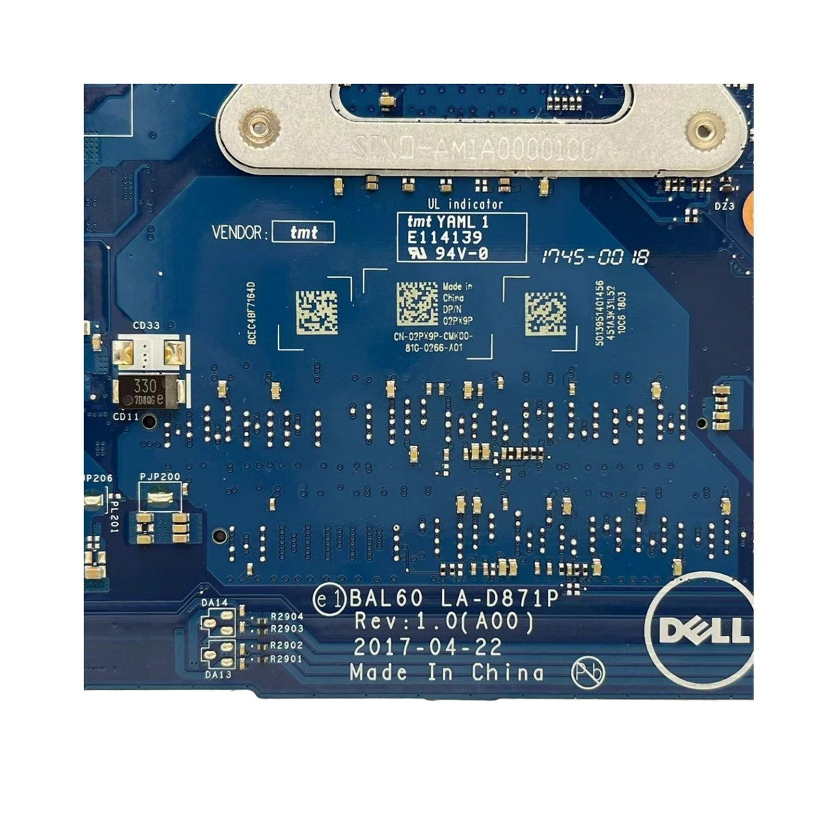 Dell Inspiron 5566 5468 Motherboard LA-D871P BAL60 CN-02PX9P with i7-7500U CPU - Bighao-era Laptop Part