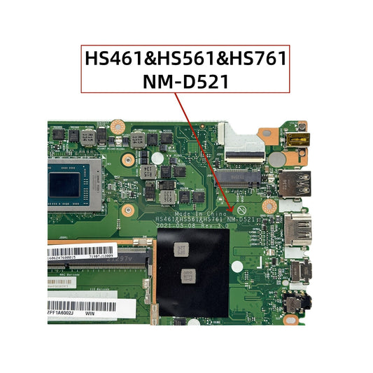 Lenovo IdeaPad 3-15ALC6 Motherboard NM-D521 5B21B85225 with R5-5500U CPU 4GB-RAM - Bighao-era Laptop Part