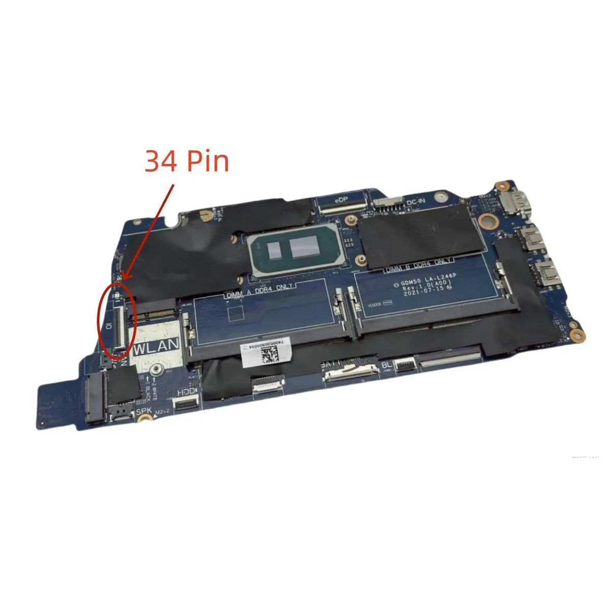 Dell Inspiron 15 3511 motherboard LA-L246P CN-0J8GM4 with i3-1115G4 CPU 34pin - Bighao-era Laptop Part