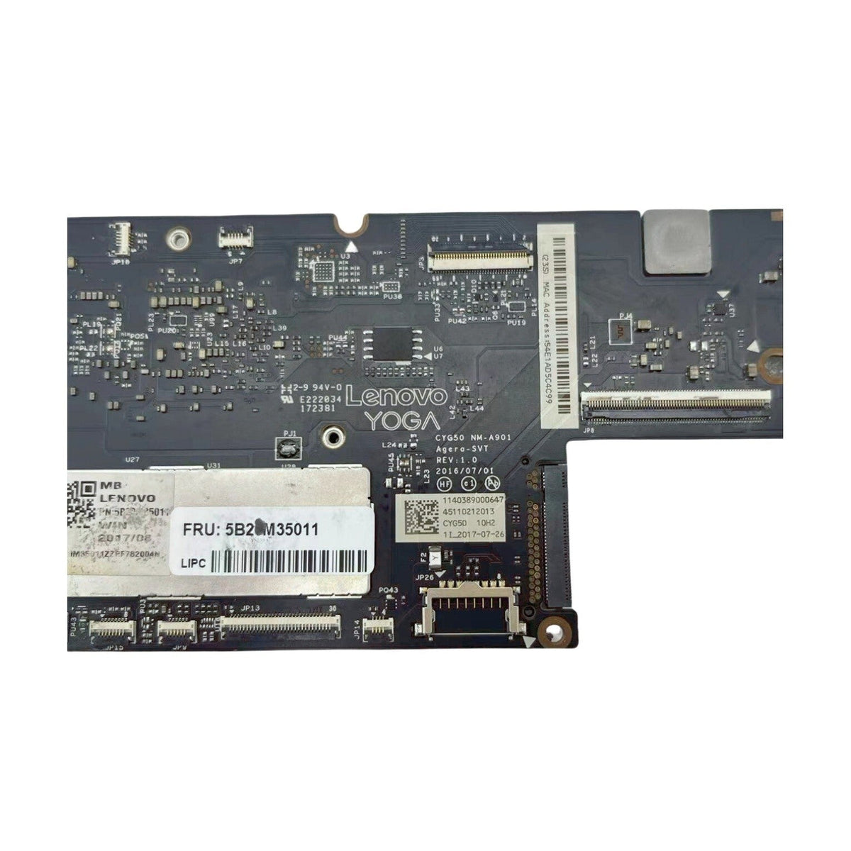 Lenovo Yoga 910-13IKB Motherboard NM-A901 5B20M35011 with i7-7500U 16GB-RAM - Bighao-era Laptop Part