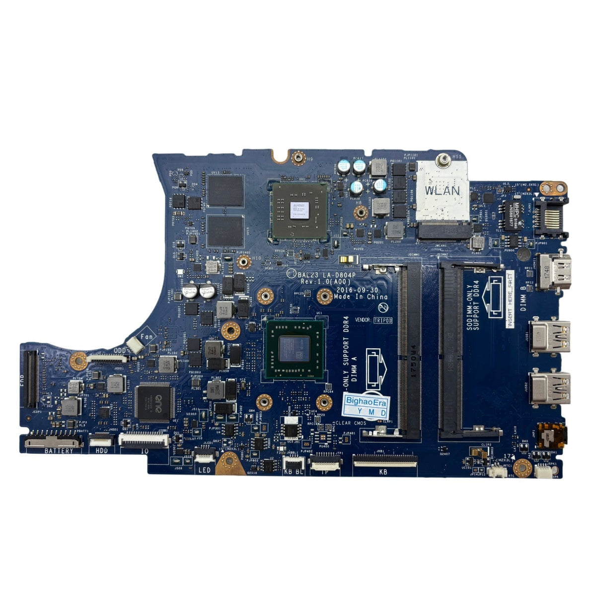 Dell Inspiron 15‑5565 Motherboard LA-D804P CN-0K6473 with A6-9200P CPU R5 M430-2GB - Bighao-era Laptop Part