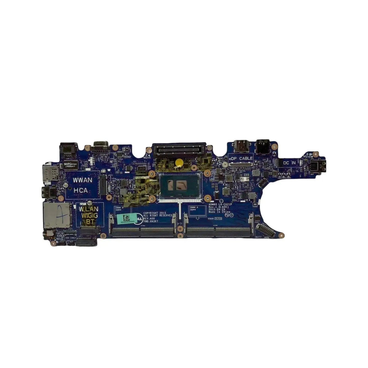 Dell Latitude E5270 Motherboard LA-C621P CN-076R9T with i3-6100U CPU - Bighao-era Laptop Part