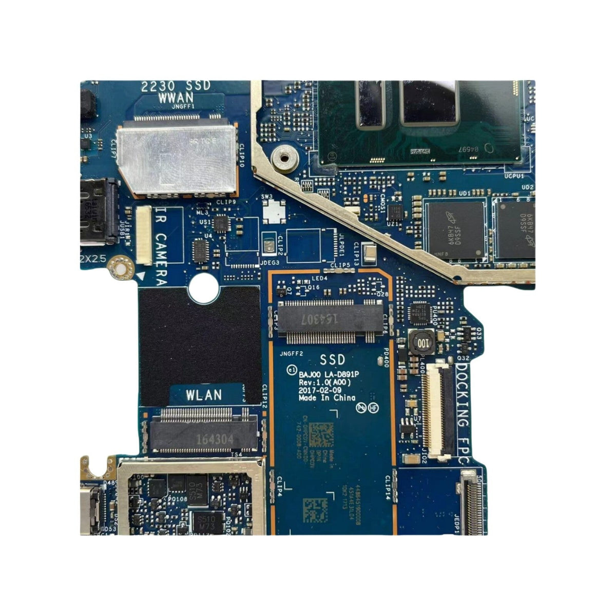 Dell Latitude 5285 Motherboard LA-D891P CN-0HPCDV with i5-7200U CPU 8GB-RAM - Bighao-era Laptop Part