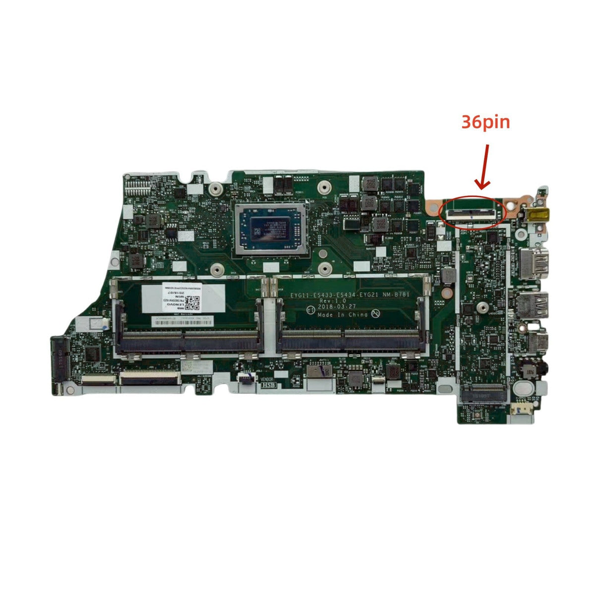 Lenovo Yoga 530-14ARR Flex 6‑14ARR Motherboard NM-B781 5B20R41623 with AMD R5-2500U CPU - Bighao-era Laptop Part