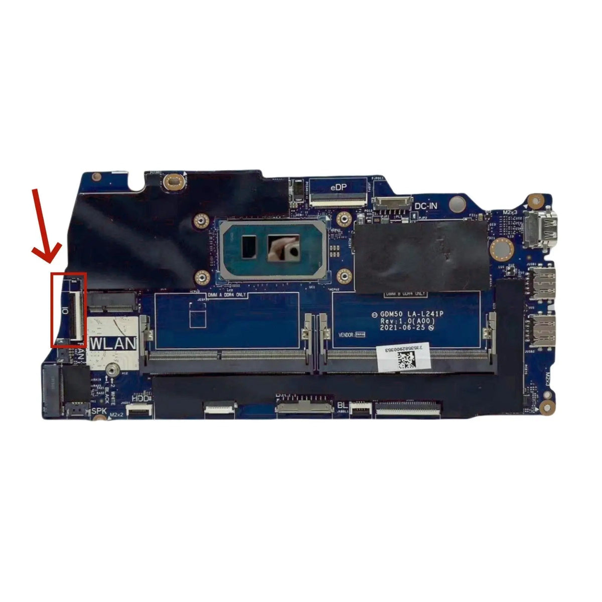 Dell Inspiron 15 3511 Motherboard LA-L241P CN-06F315 with i7-1165G7 CPU - Bighao-era Laptop Part