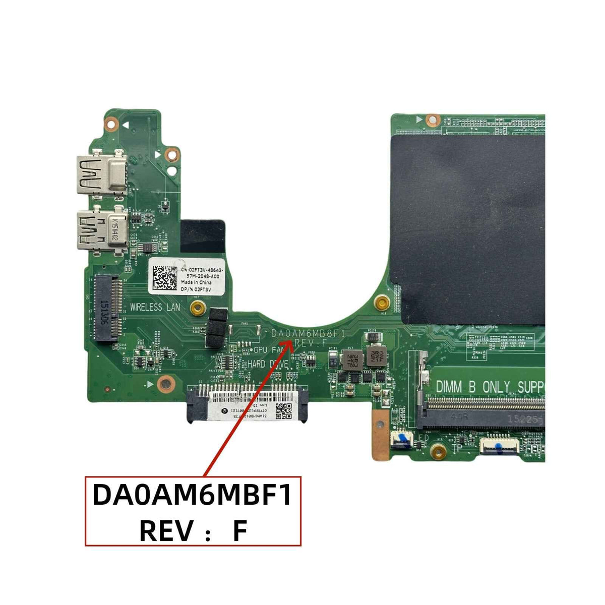 Dell Inspiron 15‑7548 Motherboard DA0AM6MB8F1 CN-02FT3V with i5-5200U CPU - Bighao-era Laptop Part