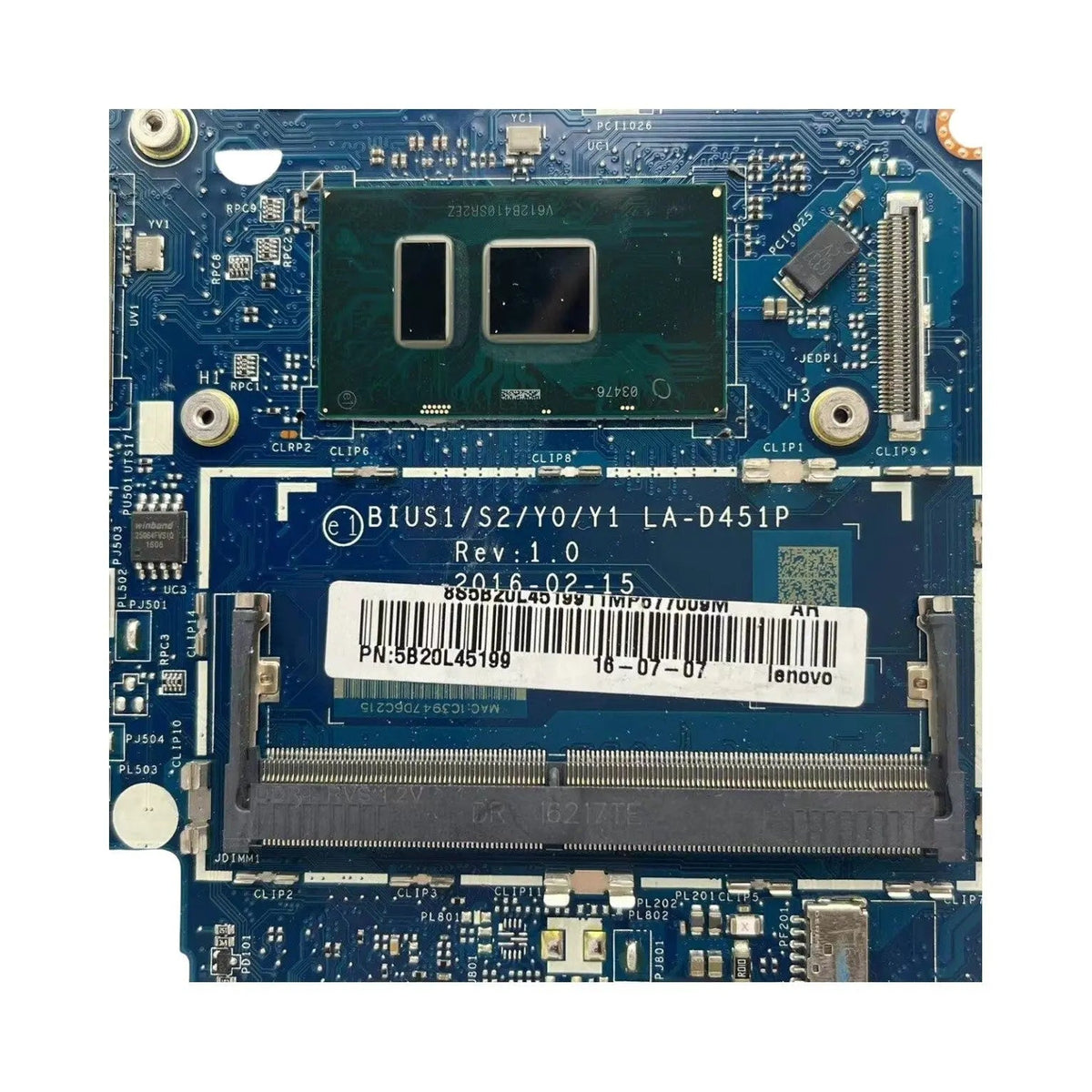 Lenovo Yoga 510-14ISK Motherboard LA-D451P 5B20L45199 with i7-6500U R7 M460-2GB - Bighao-era Laptop Part