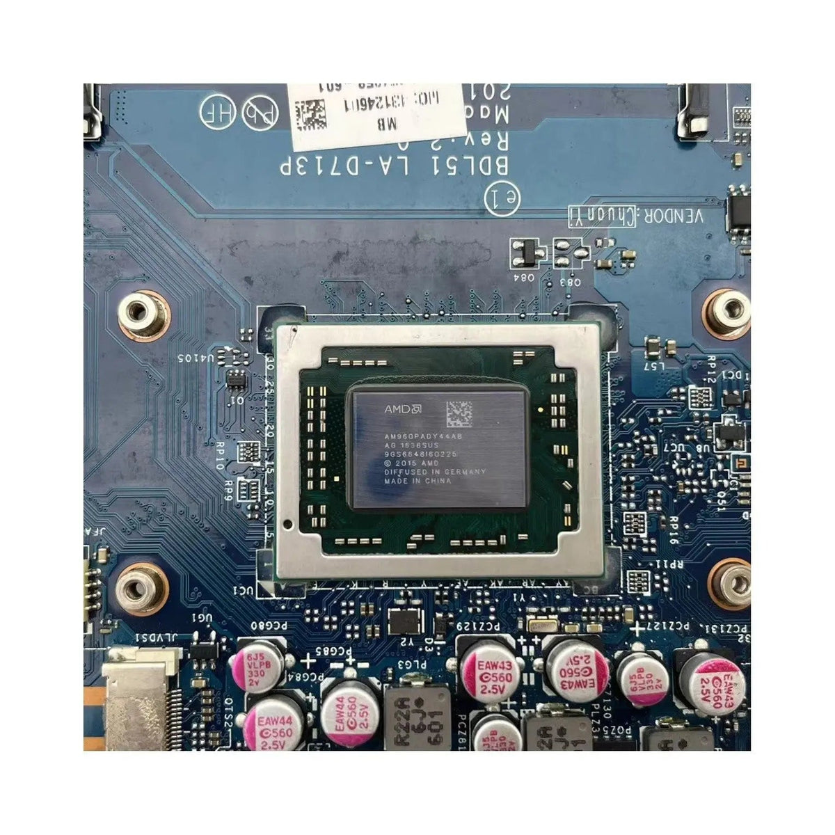 HP Pavilion 15-BA Motherboard LA-D713P 854958-601 with AMD A10-9600P CPU - Bighao-era Laptop Part