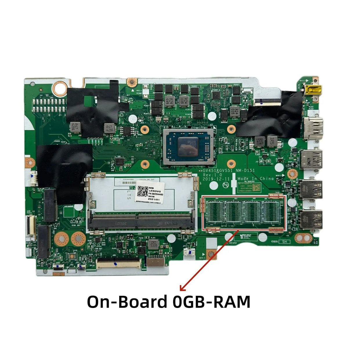 Lenovo IdeaPad V15-ADA V14-ADA Motherboard NM-D151 5B20S44347 with YM3150 4GB-RAM - Bighao-era Laptop Part