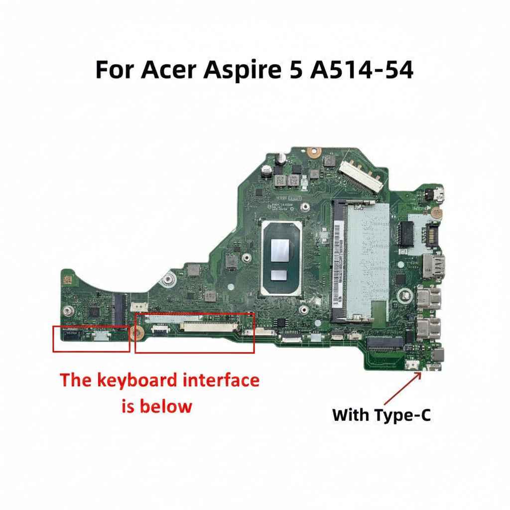 Acer Aspire5 A514-54 Motherboard NB.A2211.002 LA-K093P with i5-1135G7 CPU 8GB-RAM - Bighao-era Laptop Part