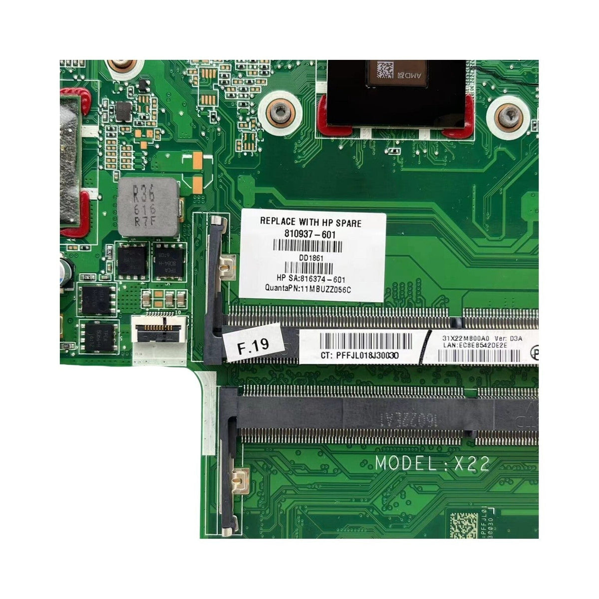 HP Pavilion 17-G Motherboard DA0X22MB6D0 809401‑501 with A8-7410 M360-2GB - Bighao-era Laptop Part