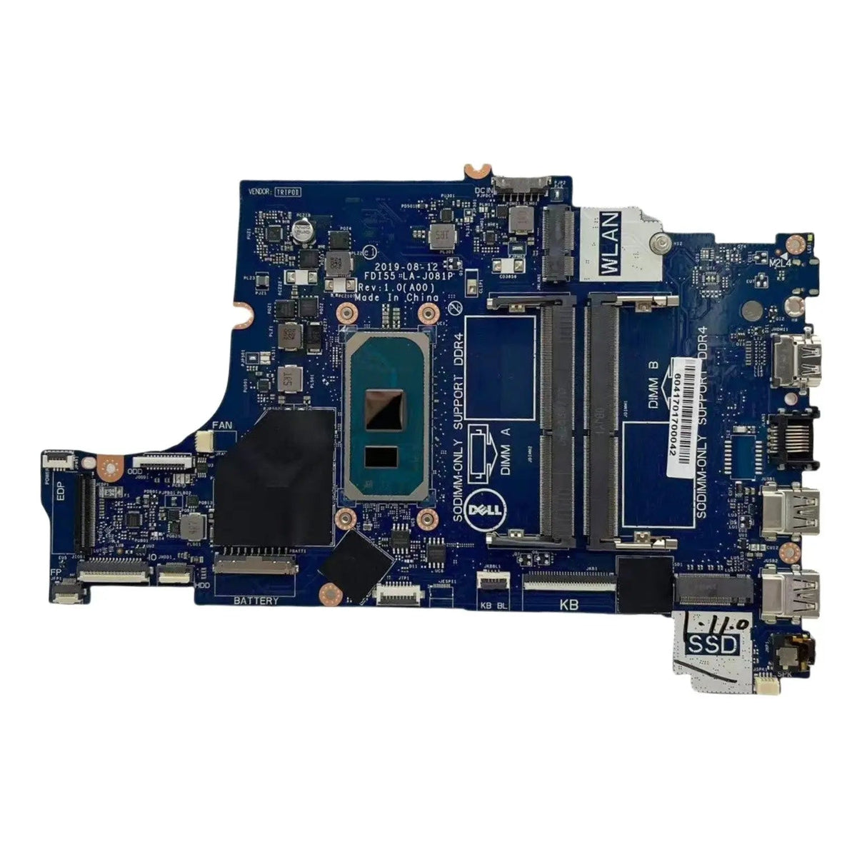 Dell Inspiron 3493 3593 5593 Motherboard LA-J081P CN-03DD3K with i3-1005G1 CPU - Bighao-era Laptop Part